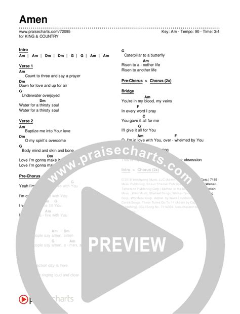 amen chords|Amen Chords by For King & Country .